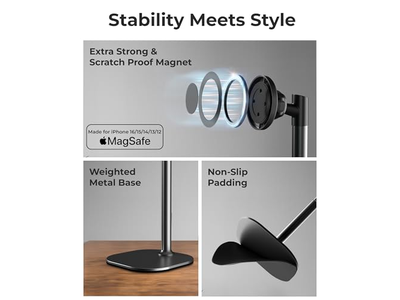Support pour téléphone — Adjustable Magnetic iPhone Stand for Desk Phone Holder