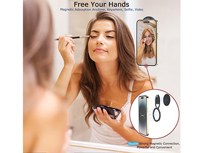 Poignée pour téléphone — Double Adjustable Gym Finger Ring Grip and Stand