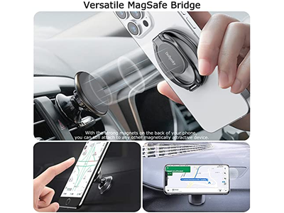 Poignée pour téléphone — Double Adjustable Gym Finger Ring Grip and Stand