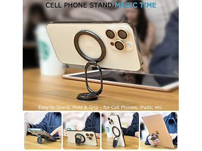 Poignée pour téléphone — Double Adjustable Gym Finger Ring Grip and Stand