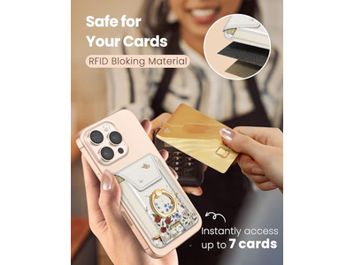 Portefeuille — Magnetic Card Holder with Ring Stand for Phone - Fits 7 Cards