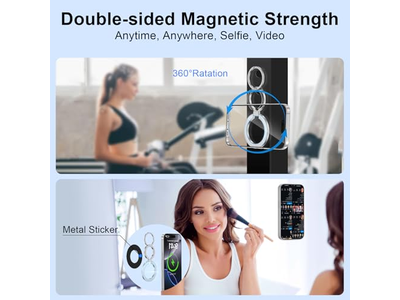 Poignée pour téléphone — Magnetic Phone Grip Stand with Two-Sided Holder and Kickstand