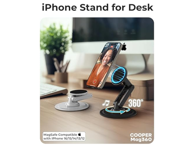 Support pour téléphone — Magnetic Phone Stand for Desk Mag360 Adjustable MagSafe Stand