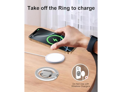 Poignée pour téléphone — Magnetic Phone Stand with Ring Holder and Adjustable Kickstand