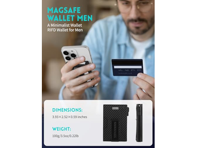 Portefeuille — Magnetic Pop-Up Wallet for iPhone Holds 8 Cards and Bills