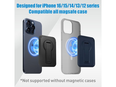 Portefeuille — Magnetic Wallet for iPhone - Lightweight Card Holder and Stand