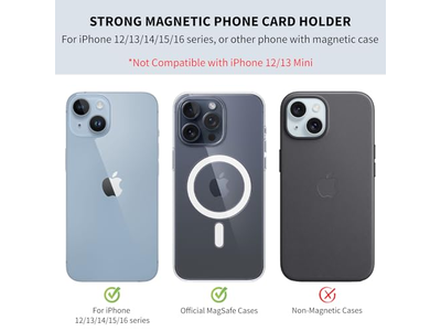 Portefeuille — Magnetic Wallet for iPhone Card Holder Blue