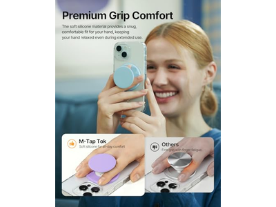Poignée pour téléphone — MagSafe Phone Grip, Soft Silicone Magnetic Finger Grip