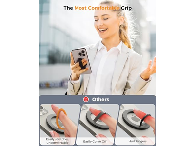 Poignée pour téléphone — MagSafe Phone Grip and Kickstand with Finger Loop 4-in-1 Holder