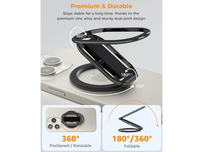 Poignée pour téléphone — MagSafe Phone Grip and Kickstand with Finger Loop 4-in-1 Holder