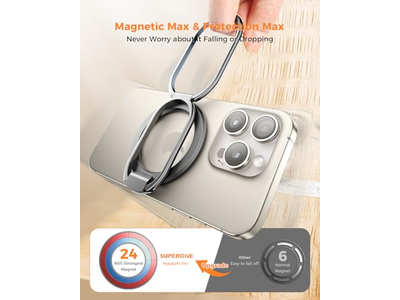 Poignée pour téléphone — MagSafe Phone Ring Holder Adjustable Magnetic Kickstand