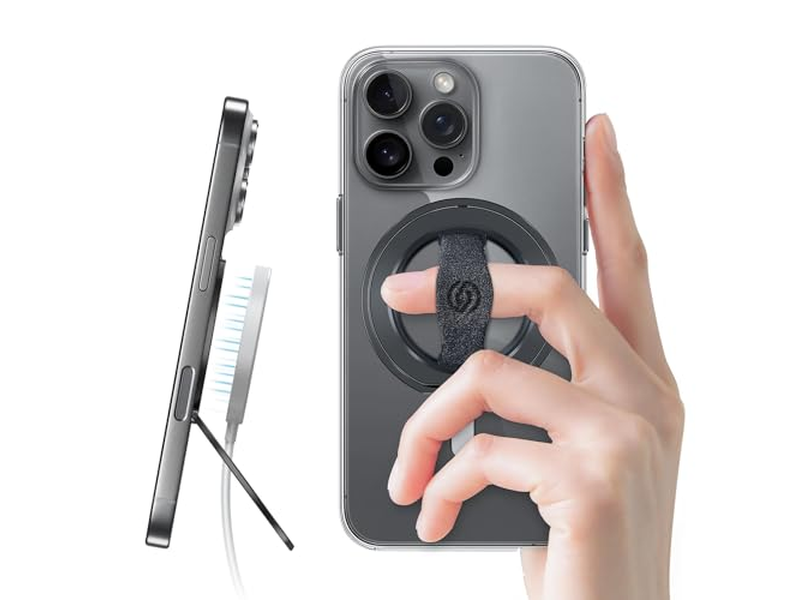 Poignée pour téléphone — Phone Grip Stand with Finger Strap