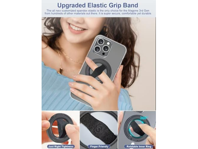 Poignée pour téléphone — Phone Grip Stand with Finger Strap