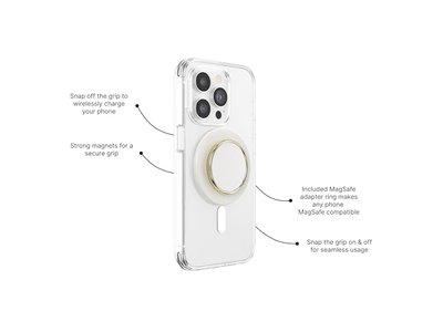 Poignée pour téléphone — Phone Grip with Kickstand and Magnetic Stand for MagSafe Cases