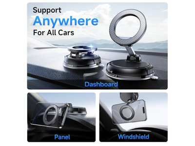 Support pour téléphone — Car Phone Holder with Strong Suction and Magnetic Mount 360degree Adjustab