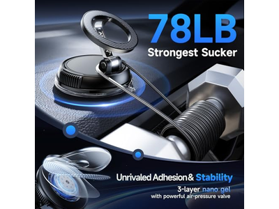 Support pour téléphone — Car Phone Holder with Strong Suction and Magnetic Mount 360degree Adjustab