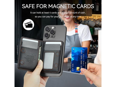 Portefeuille — Magnetic Card Holder RFID Blocking PU Leather Minimalist Phone Wallet