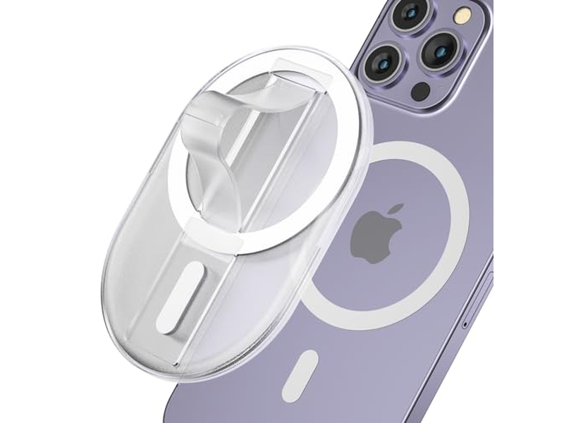 Poignée pour téléphone — Magnetic Finger Phone Grip and Stand Holder for Smartphones Clear