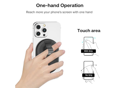 Poignée pour téléphone — Magnetic Finger Phone Grip and Stand Holder for Smartphones Clear