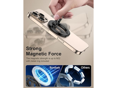 Poignée pour téléphone — Magnetic Phone Grip Holder with Adjustable Kickstand Loop for Smartpho