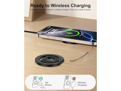 Poignée pour téléphone — Magnetic Phone Grip Holder with Adjustable Kickstand Loop for Smartpho