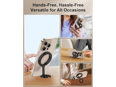 Poignée pour téléphone — Magnetic Phone Grip Holder with Adjustable Kickstand Loop for Smartpho