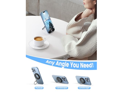 Poignée pour téléphone — Magnetic Phone Grip Stand with 360degree Rotation Ring for MagSafe Accesso