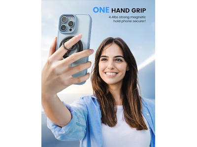 Poignée pour téléphone — Magnetic Phone Grip Stand with 360degree Rotation Ring for MagSafe Accesso