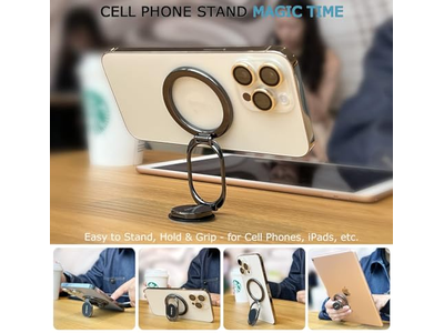 Poignée pour téléphone — Magnetic Phone Ring Holder with Adjustable Finger Grip for Smartphones