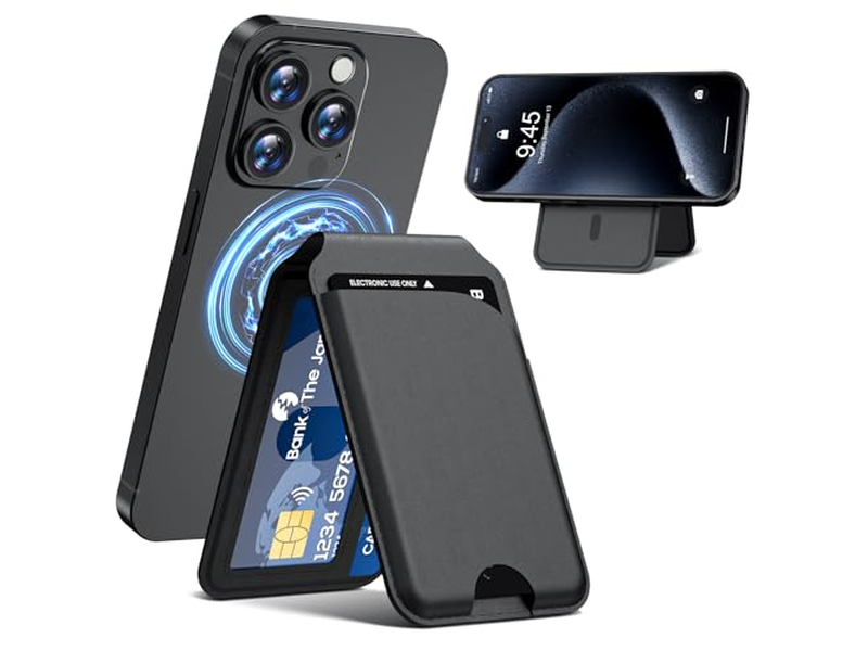 Portefeuille — Magnetic Wallet for iPhone Adjustable Leather Card Holder RFID Block