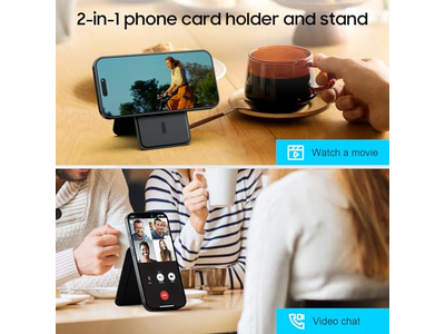 Portefeuille — Magnetic Wallet for iPhone Adjustable Leather Card Holder RFID Block