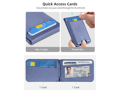 Portefeuille — Magnetic Wallet Stand with Adjustable Stand ID Window RFID Blocking