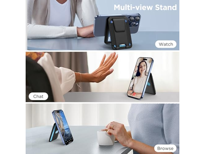 Portefeuille — Magnetic Wallet with Adjustable Stand and RFID Blocking 3 Slots for Car