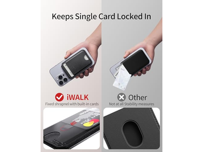 Portefeuille — Magnetic Wallet with RFID Blocking 5 Card Holder and Adjustable Stand