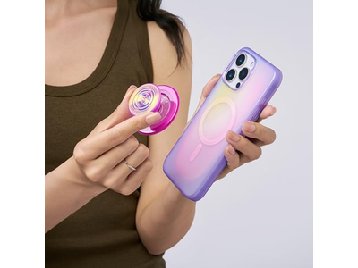 Poignée pour téléphone — Phone Grip with Kickstand Magnetic Stand Swappable Top Secure Hold