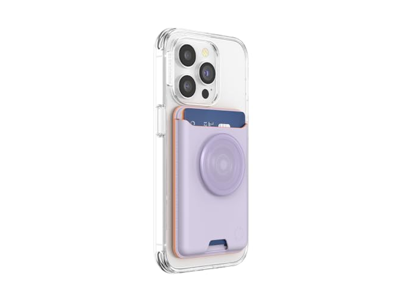 Portefeuille — Phone Wallet with Expanding Grip and Adapter Ring for MagSafe Lavende