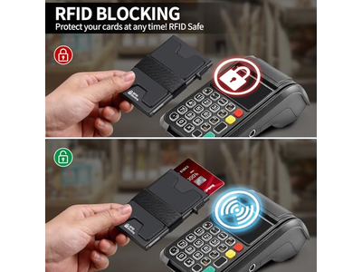 Portefeuille — Slim Aluminum Card Holder Wallet RFID Blocking Holds 12plus Cards Plus