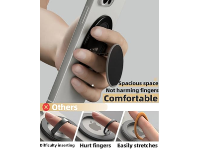 Poignée pour téléphone — Ultra-Thin Magnetic Phone Grip Multi-Angle Ring Holder Stand 360degree Ro